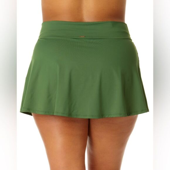 NWT Anne Cole Soft Band Skirted Swim Bottom in Moss green. Size X-LARGE - Picture 2 of 9